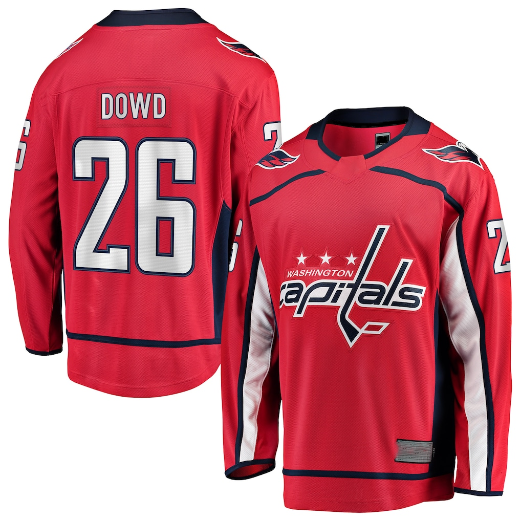 Pouc W.Capitals #26 Nic Dowd Red Home Breakaway Player Jerseys