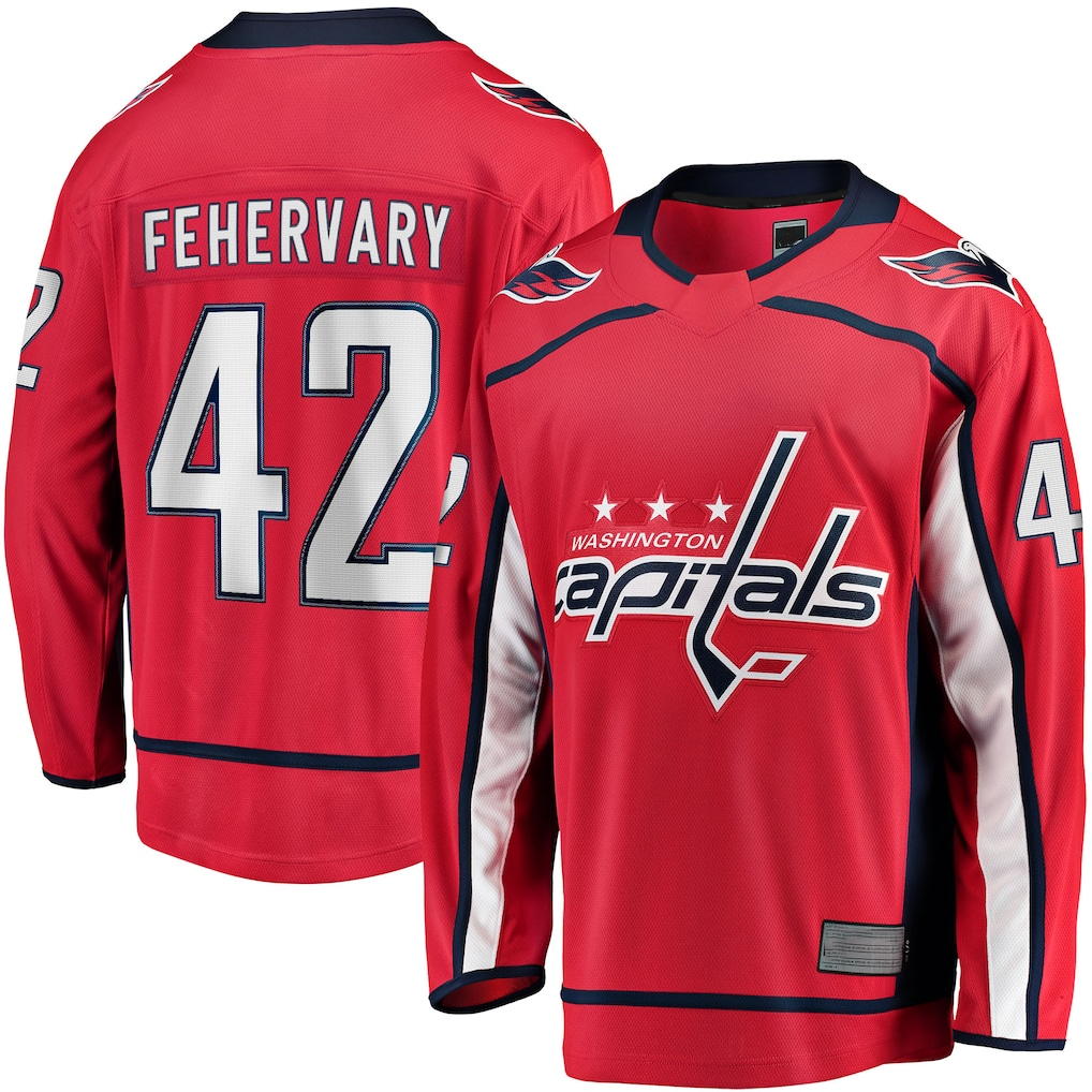 Pouc W.Capitals #42 Martin Fehervary Red Home Breakaway Player Jerseys