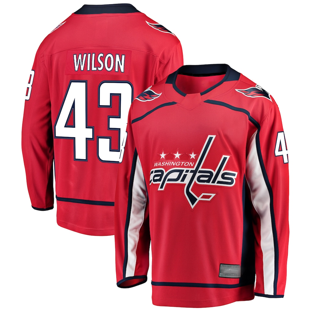 Pouc W.Capitals #43 Tom Wilson Red Home Breakaway Player Jerseys
