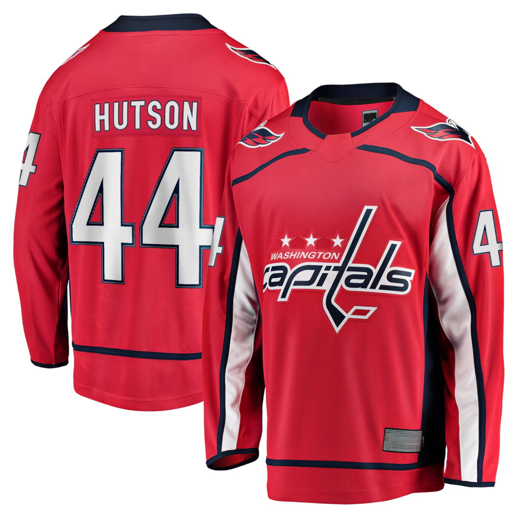 Pouc W.Capitals #44 Cole Hutson Red Home Breakaway Jerseys