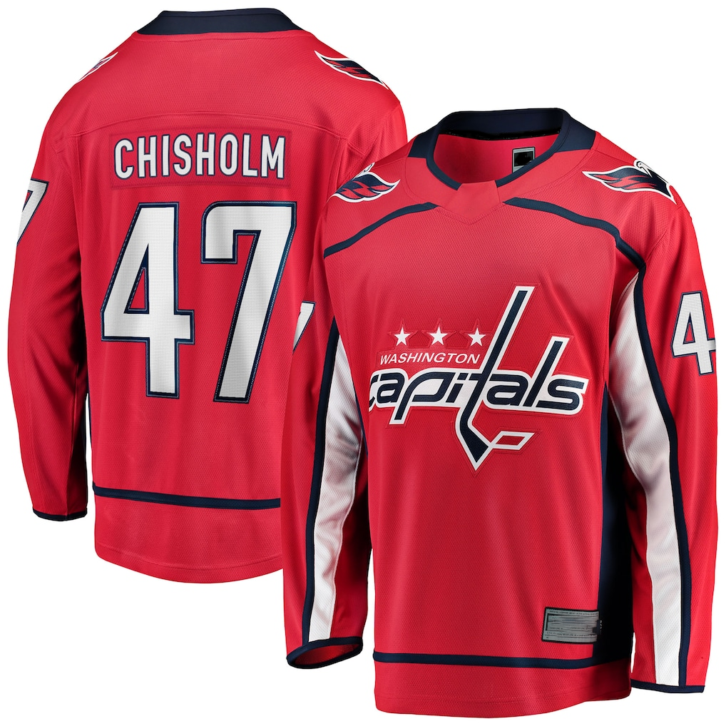 Pouc W.Capitals #47 Declan Chisholm Red Home Breakaway Jerseys