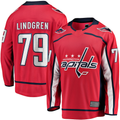 Pouc W.Capitals #79 Charlie Lindgren Red Home Breakaway Player Jerseys