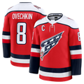 Pouc W.Capitals #8 Alexander Ovechkin Red Alternate Premium Player Jerseys