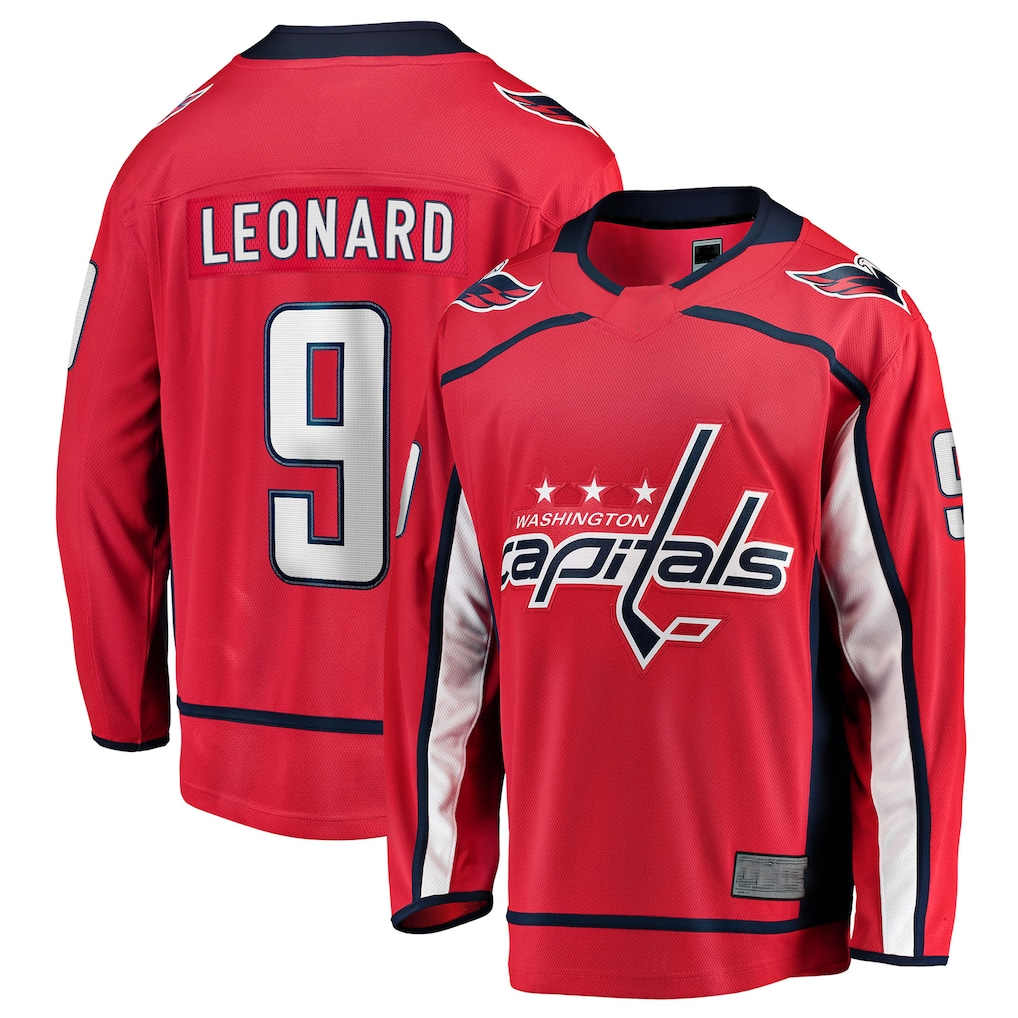 Pouc W.Capitals #9 Ryan Leonard Red Home Breakaway Jerseys