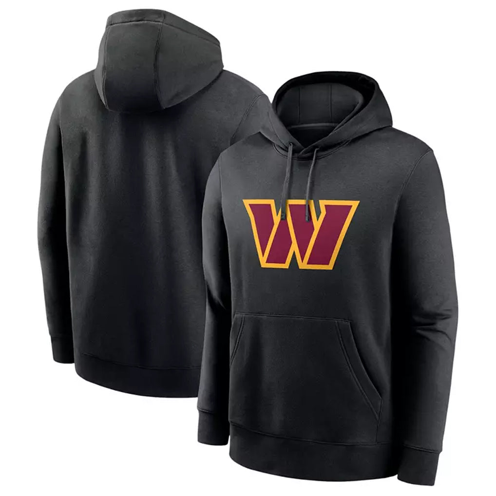 Pouc W.Commanders Gray Pullover Hoodies Game Blank Player Stitched Jerseys