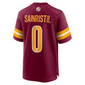 Pouc W.Commanders #0 Mike Sainristil Burgundy Game Stitched Jerseys