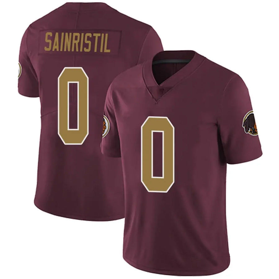 Pouc W.Commanders #0 Mike Sainristil Player Burgundy Alternate Vapor Untouchable Limited  Stitched Jerseys