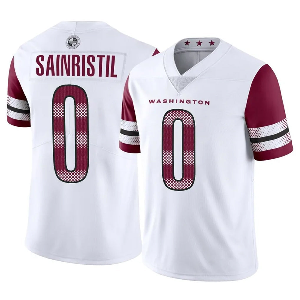 Pouc W.Commanders #0 Mike Sainristil Player White Limited Vapor Home Game Stitched Jerseys
