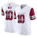 Pouc W.Commanders #10 Tress Way Player White Vapor F.U.S.E. Limited Home Game Stitched Jerseys