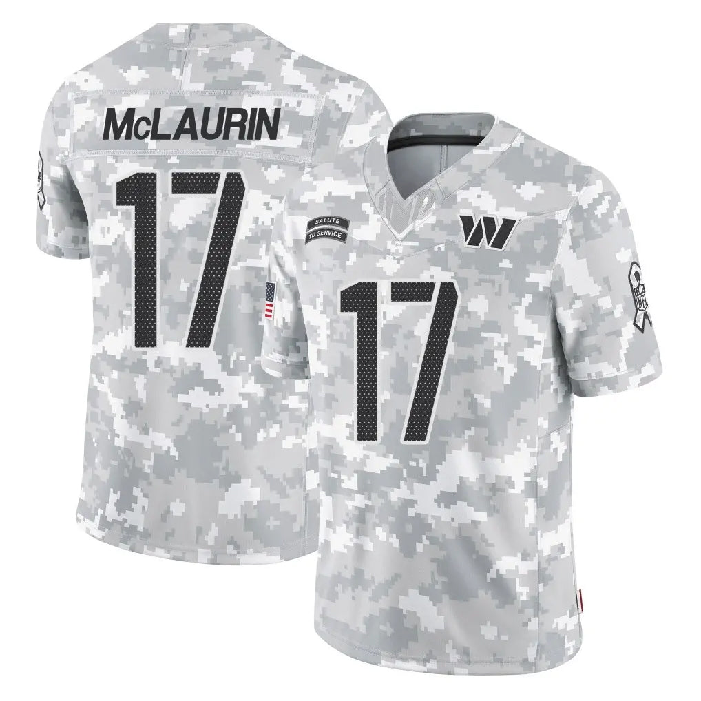 Pouc W.Commanders #17 Terry Mclaurin Player Arctic Camo Limited Salute To Service Home Game Stitched Jerseys