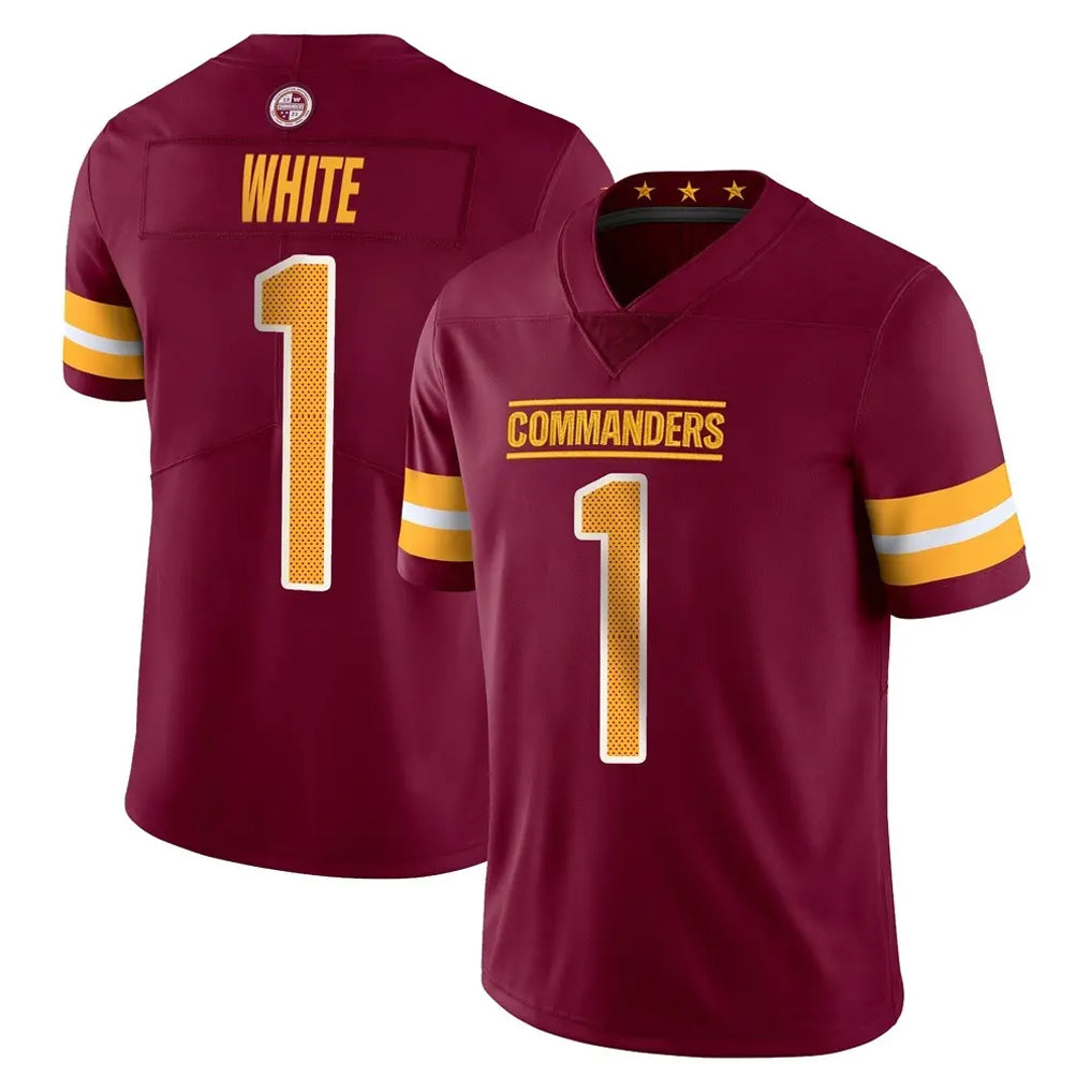 Pouc W.Commanders #1 Rachaad White Player Burgundy Limited Vapor Home Game Stitched Jerseys