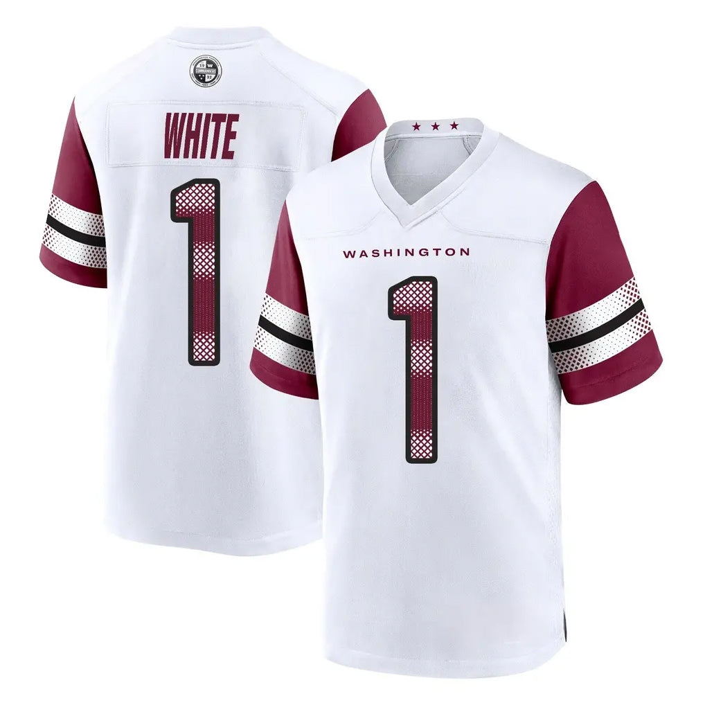 Pouc W.Commanders #1 Rachaad White Player White Game Home Stitched Jerseys