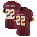 Pouc W.Commanders #22 Jacory Croskey-Merritt Player Burgundy Vapor Limited Stitched Jerseys