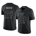 Pouc W.Commanders #28 Darrell Green Player Black RFLCTV Limited Stitched Jerseys