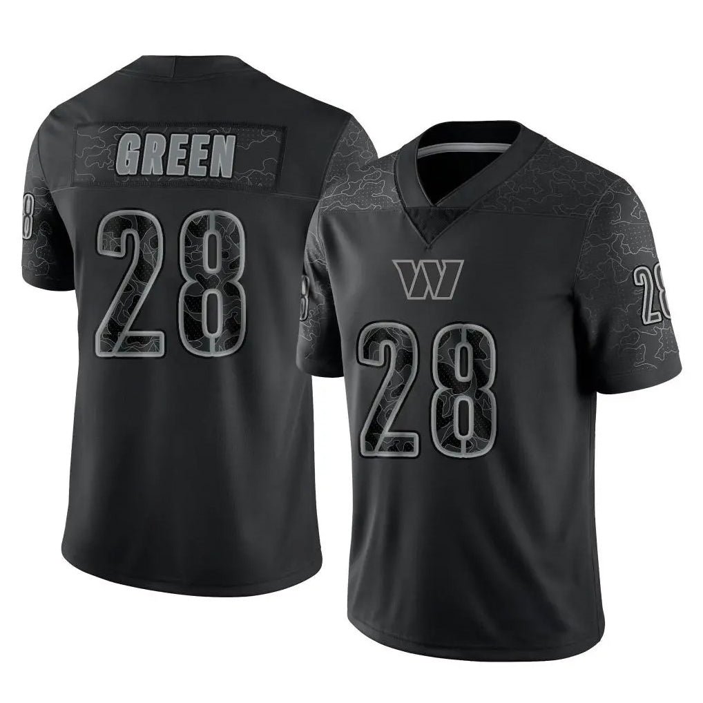 Pouc W.Commanders #28 Darrell Green Player Black RFLCTV Limited Stitched Jerseys