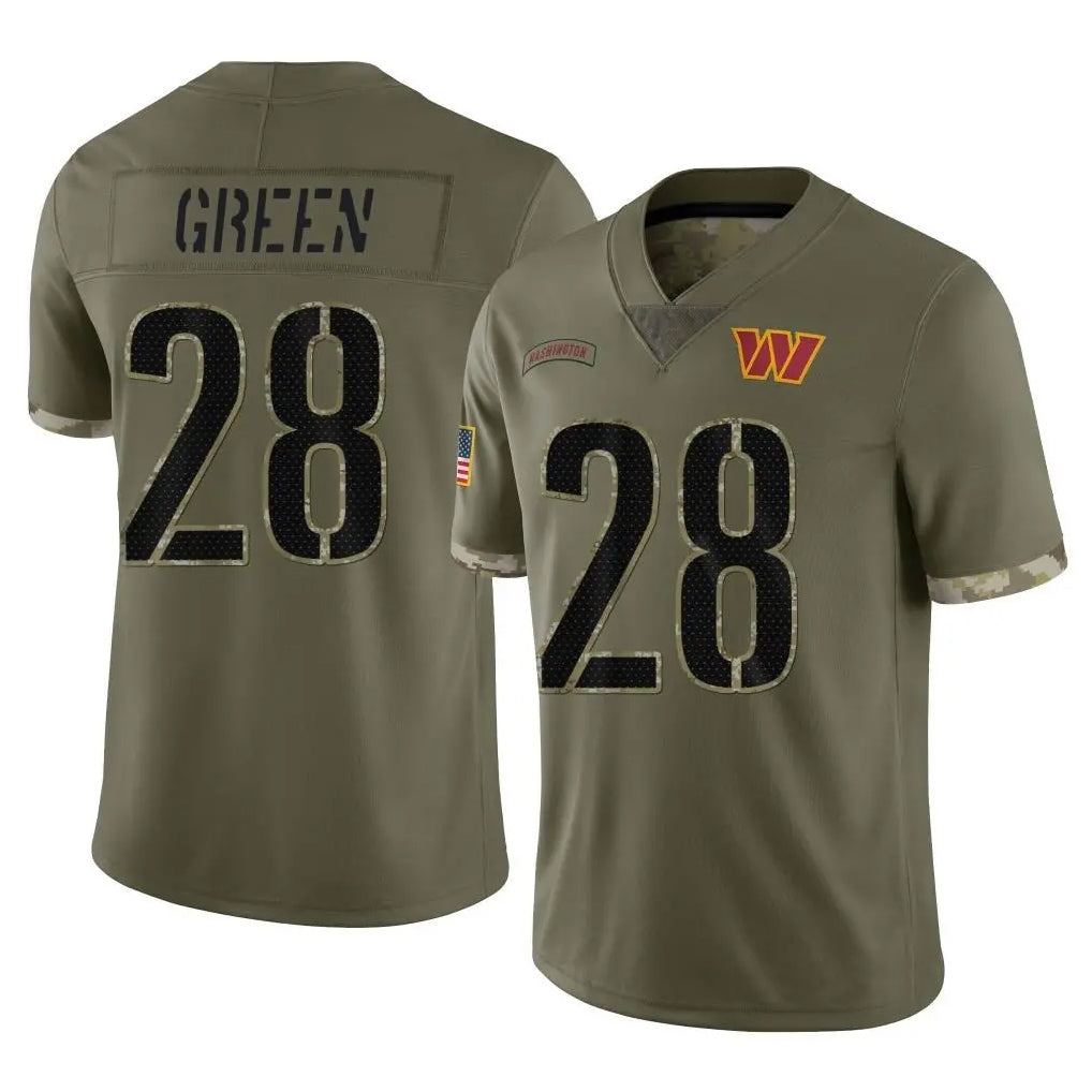 Pouc W.Commanders #28 Darrell Green Player  Salute To Service Olive Limited Stitched Jerseys