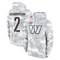 Pouc W.Commanders #2 Amik Robertson Player Arctic Camo Limited Salute to Service Pullover Hoodies Game Stitched Jerseys