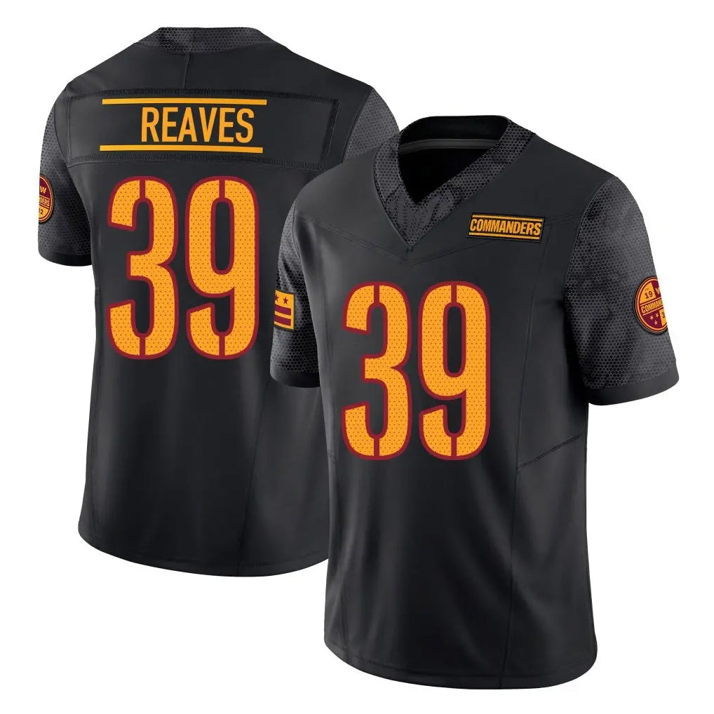 Pouc W.Commanders #39 Jeremy Reaves Player Black Limited Vapor F.U.S.E. Home Game Stitched Jerseys