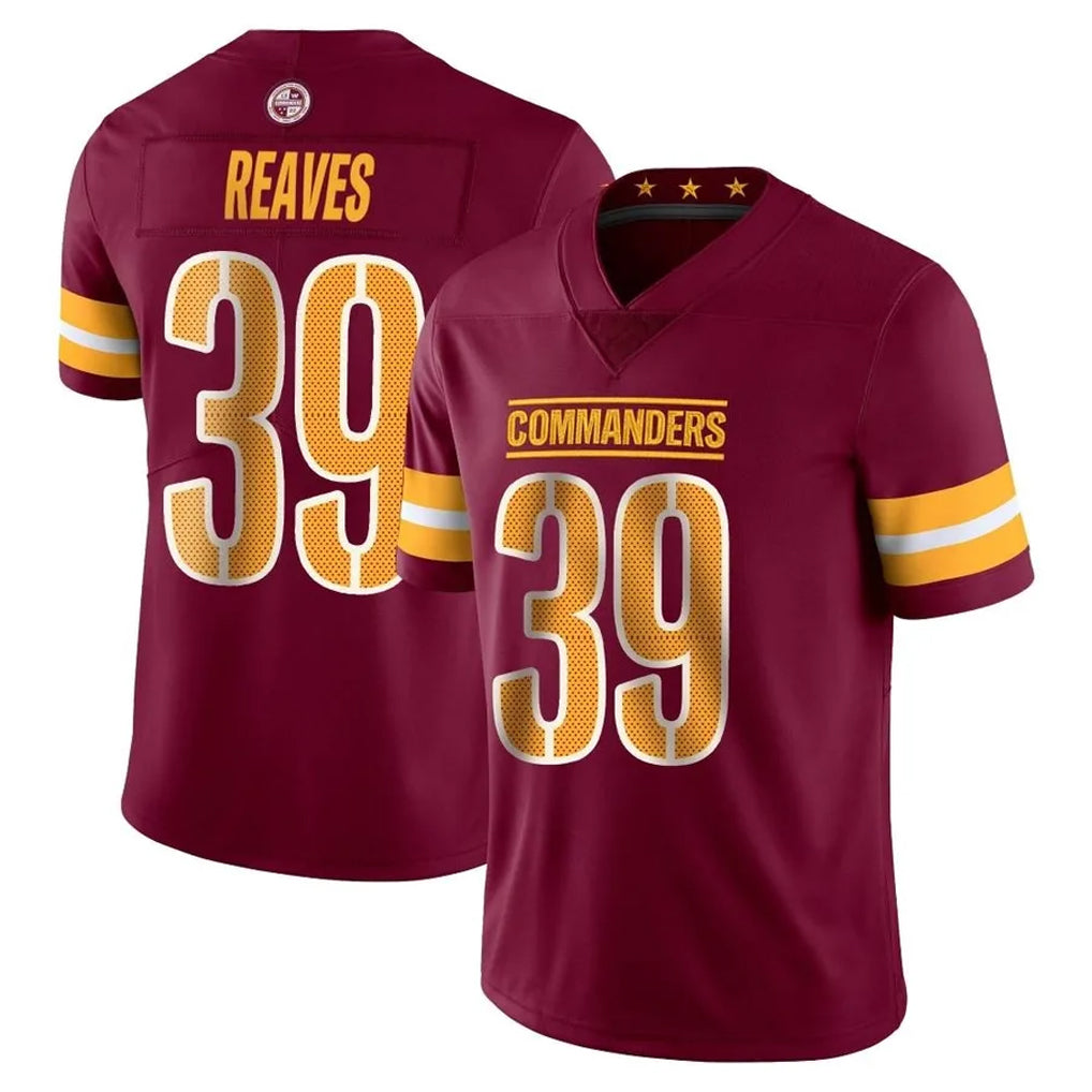 Pouc W.Commanders #39 Jeremy Reaves Player Burgundy Limited Vapor Home Game Stitched Jerseys