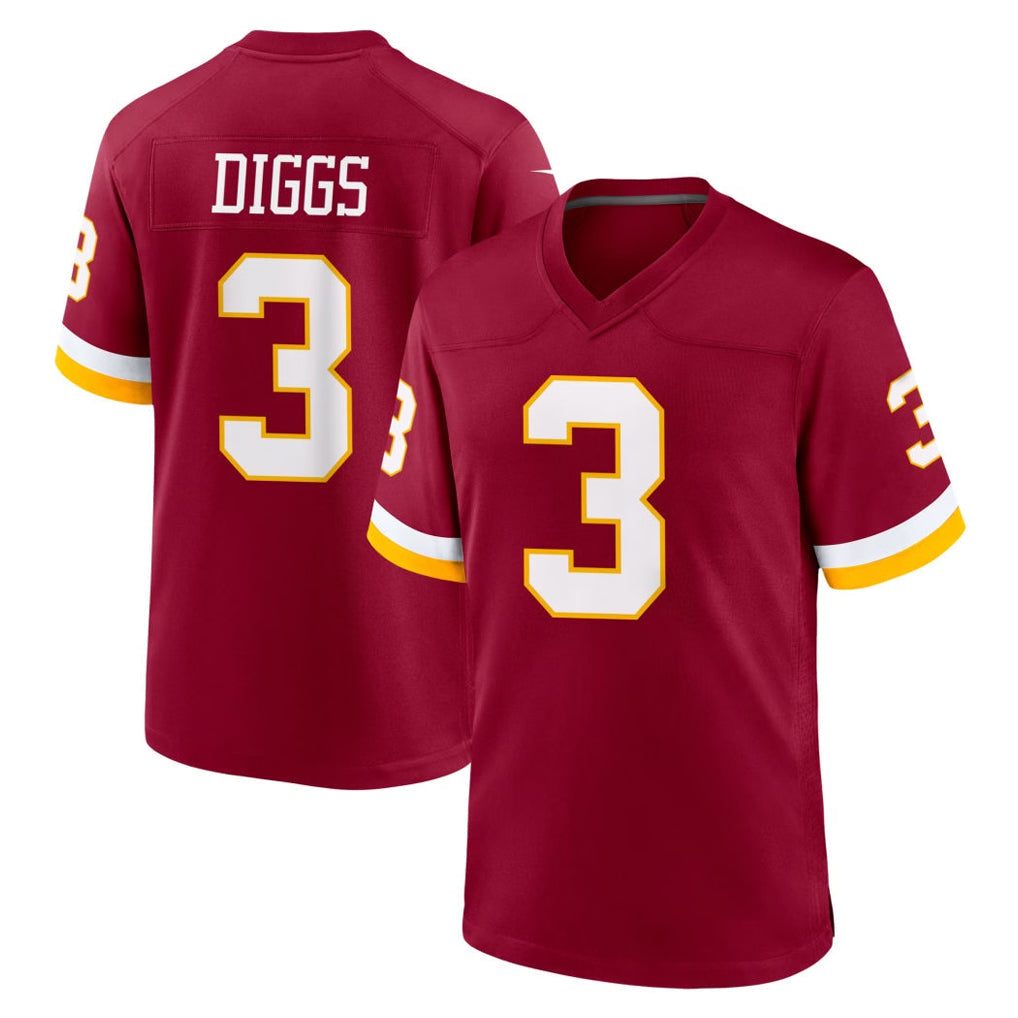 Pouc W.Commanders #3 Stefon Diggs Player Burgundy Game Home Stitched Jerseys