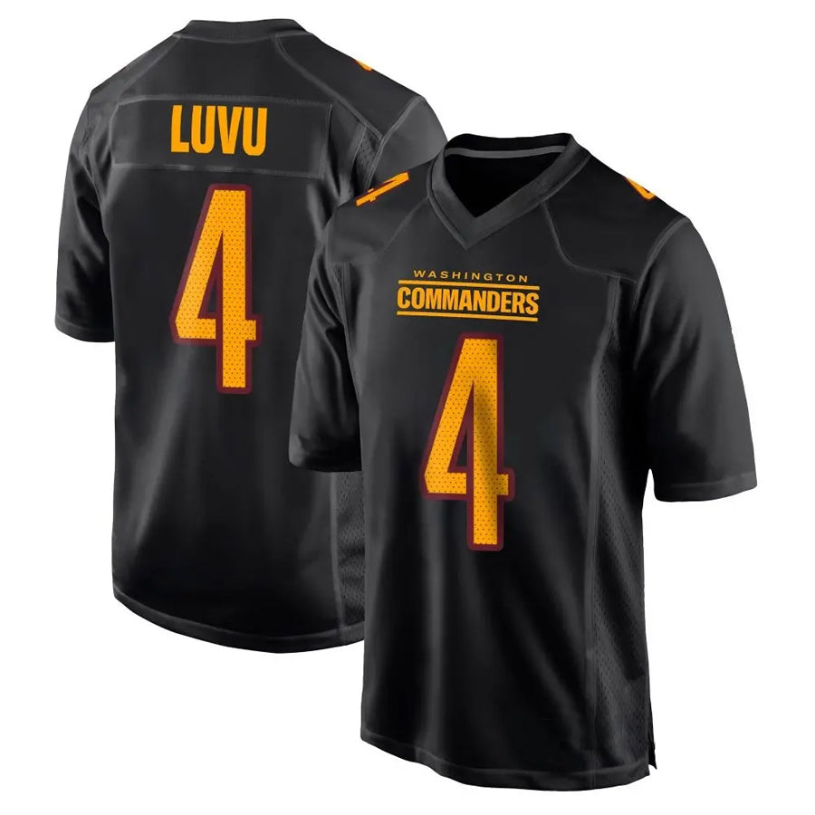 Pouc W.Commanders #4 Frankie Luvu Player Black Fashion Stitched Jerseys