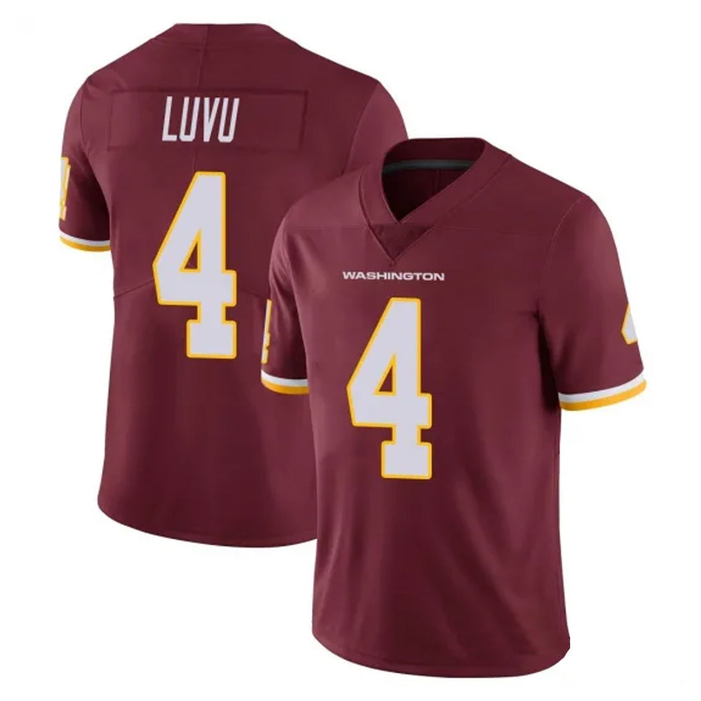 Pouc W.Commanders #4 Frankie Luvu Player Burgundy Vapor Limited Stitched Jerseys