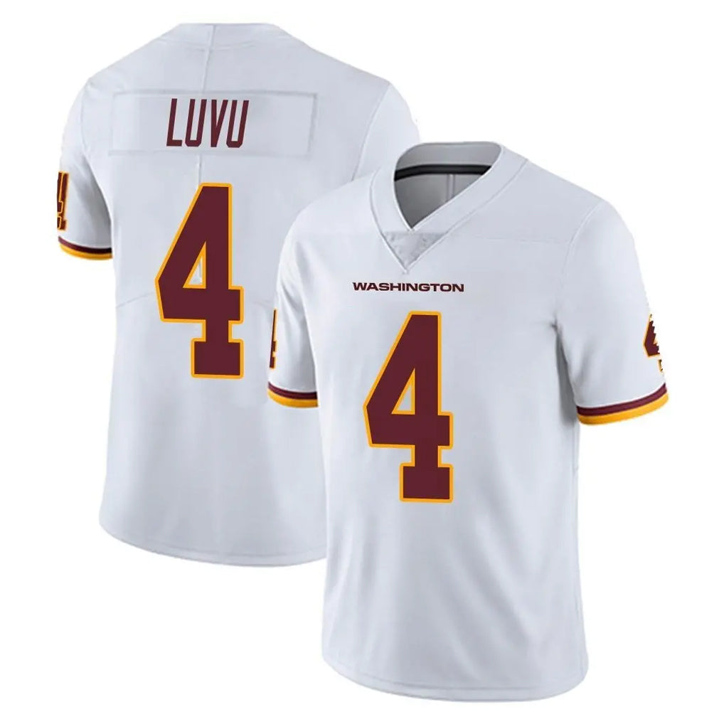 Pouc W.Commanders #4 Frankie Luvu Player White Limited Vapor Untouchable Home Game Stitched Jerseys