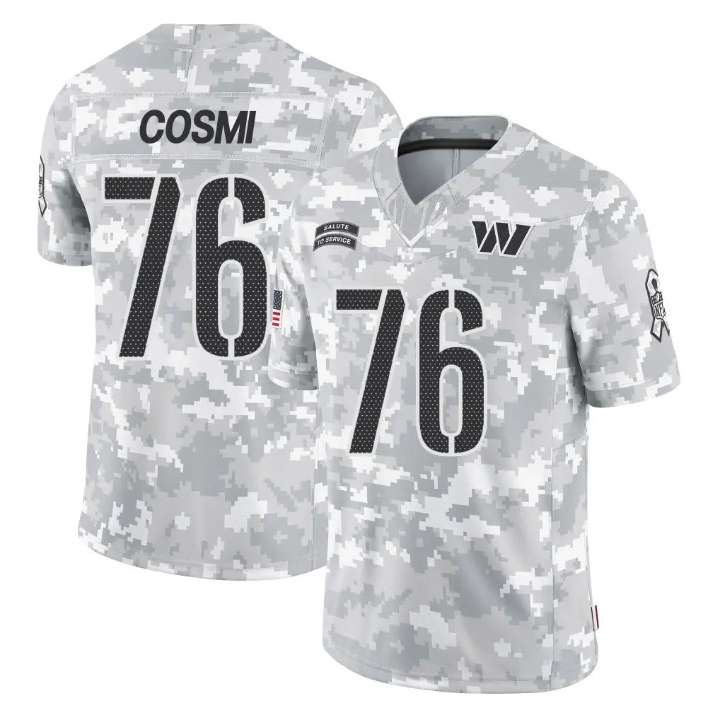Pouc W.Commanders #76 Sam Cosmi Player Arctic Camo Limited Salute To Service Home Game Stitched Jerseys