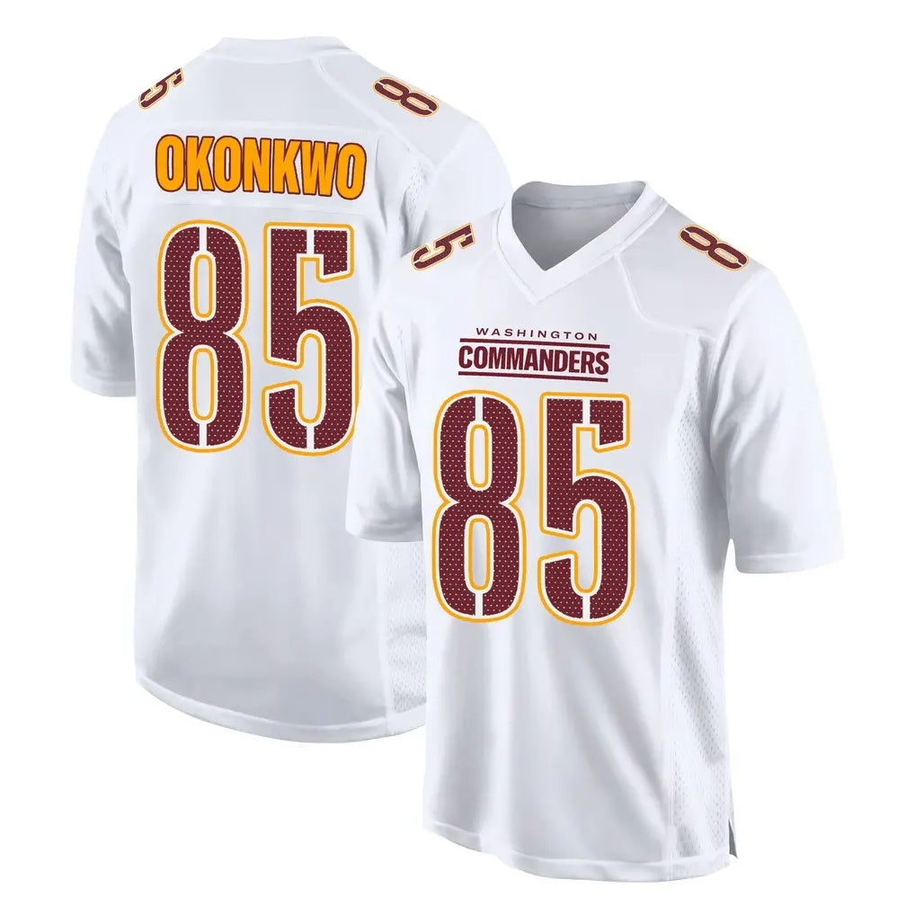 Pouc W.Commanders #85 Chig Okonkwo Player White Tundra Fashion Home Game Stitched Jerseys