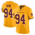 Pouc W.Commanders #94 Daron Payne Player Gold Limited Color Rush Home Game Stitched Jerseys
