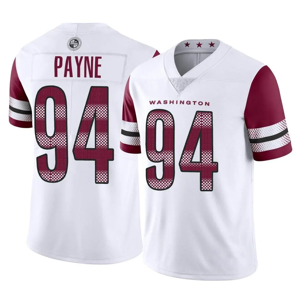 Pouc W.Commanders #94 Daron Payne Player White Limited Vapor Home Game Stitched Jerseys