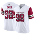 Pouc W.Commanders #98 Odafe Oweh Player White Vapor F.U.S.E. Limited Home Game Stitched Jerseys