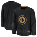Pouc W.Jets Black 2024 Military Appreciation Practice Jerseys