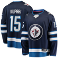 Pouc W.Jets #15 Rasmus Kupari Navy Home Premier Breakaway Player Jerseys