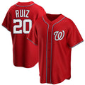 Pouc W.Nationals #20 Keibert Ruiz Player Red Home Alternate Replica Jerseys