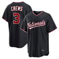 Pouc W.Nationals #3 Dylan Crews Player Navy Game Stitched Jerseys