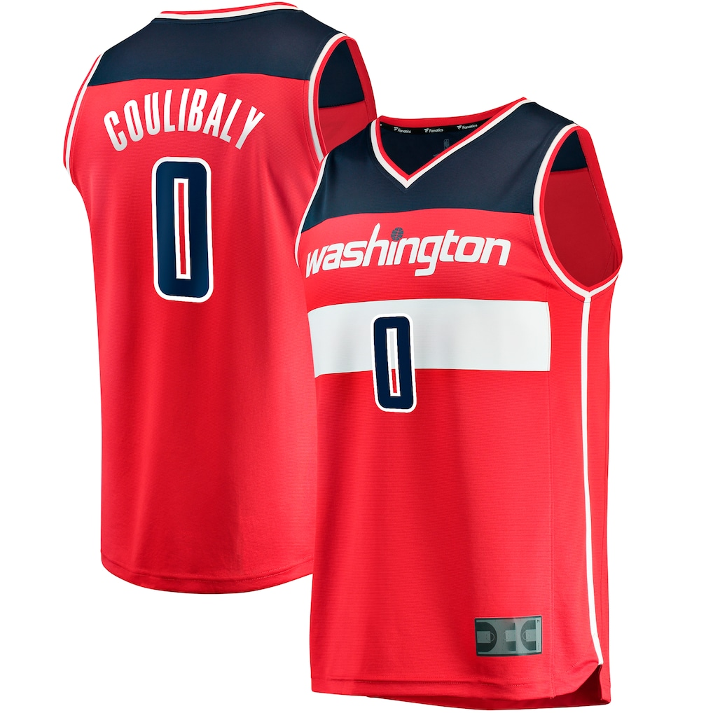 Pouc W.Wizards #0 Bilal Coulibaly Red Fast Break Replica Jerseys - Icon Edition