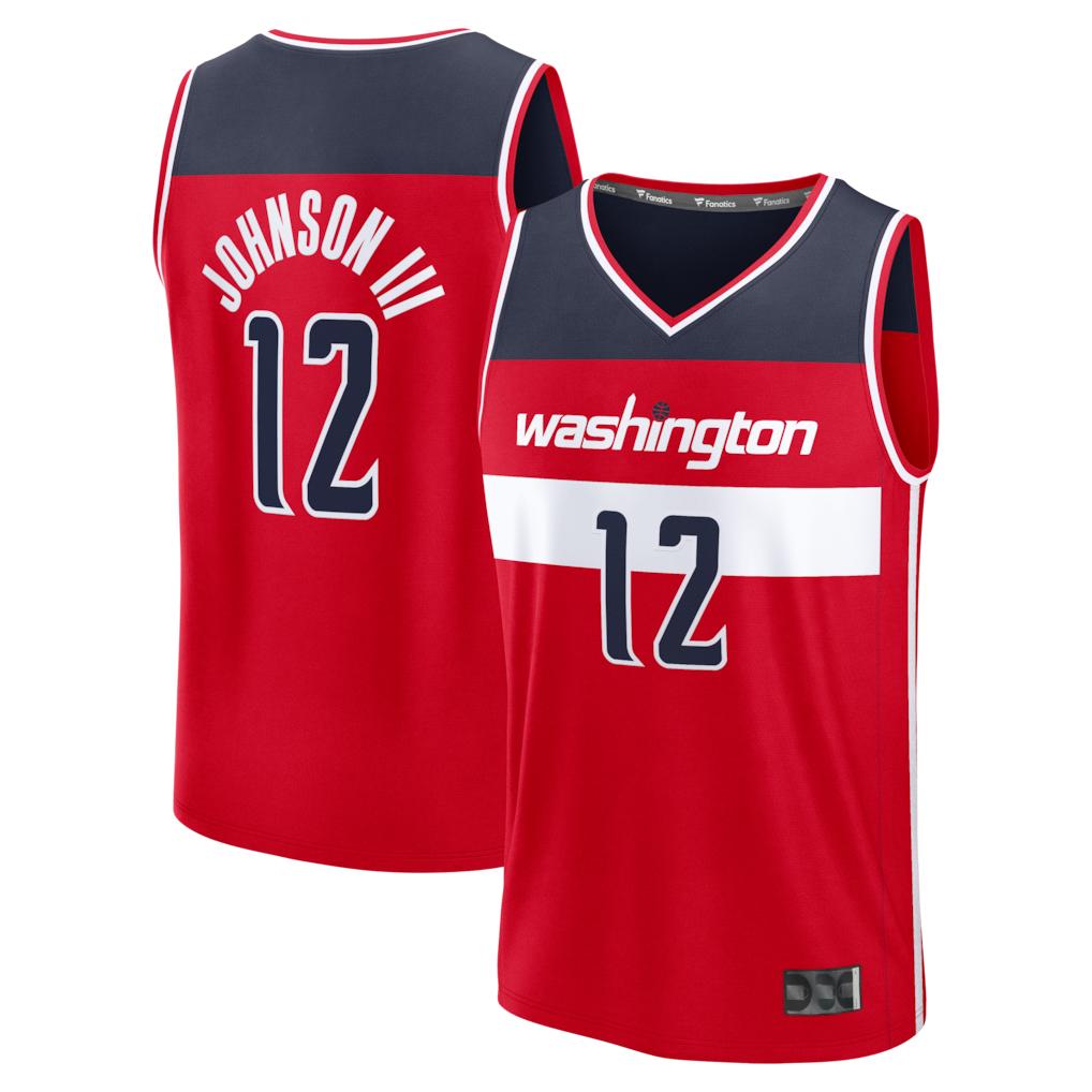 Pouc W.Wizards #12 Tre Johnson III Red Fast Break Replica Jerseys - Icon Edition