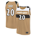 Pouc W.Wizards #20 Alex Sarr Gold 2025-26 City Edition Fast Break Jerseys