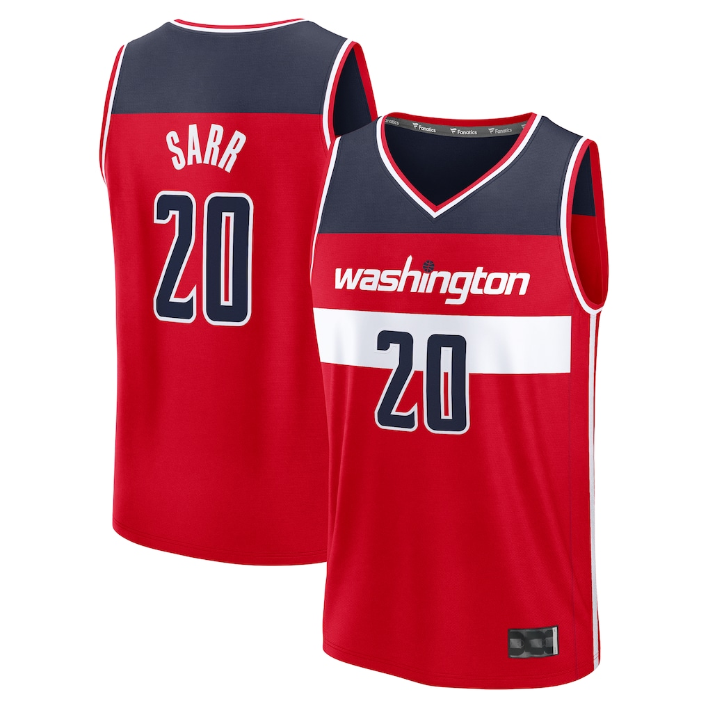 Pouc W.Wizards #20 Alex Sarr Red Fast Break Replica Jerseys - Icon Edition