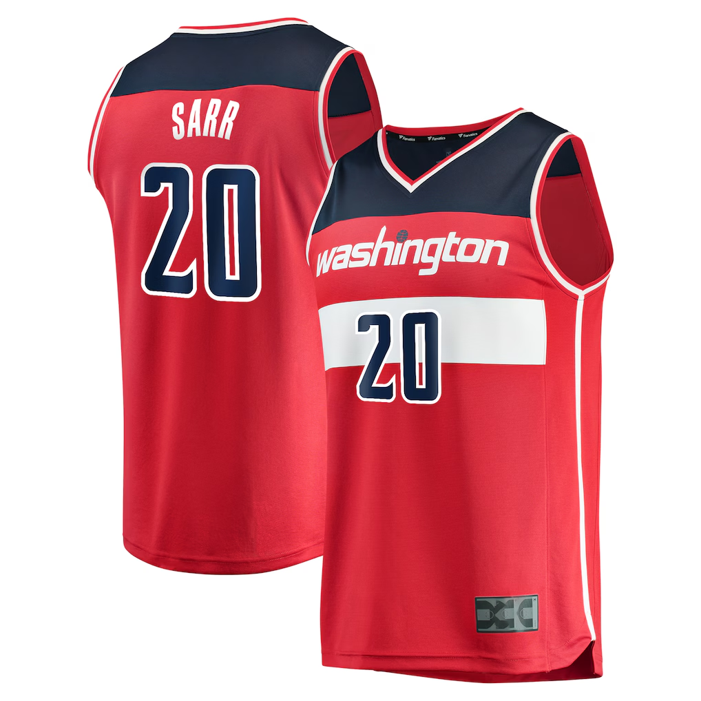 Pouc W.Wizards #20 Alexandre Sarr Red Fast Break Replica Player Jerseys - Icon Edition