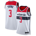 Pouc W.Wizards #3 Trae Young White Swingman Jerseys - Association Edition
