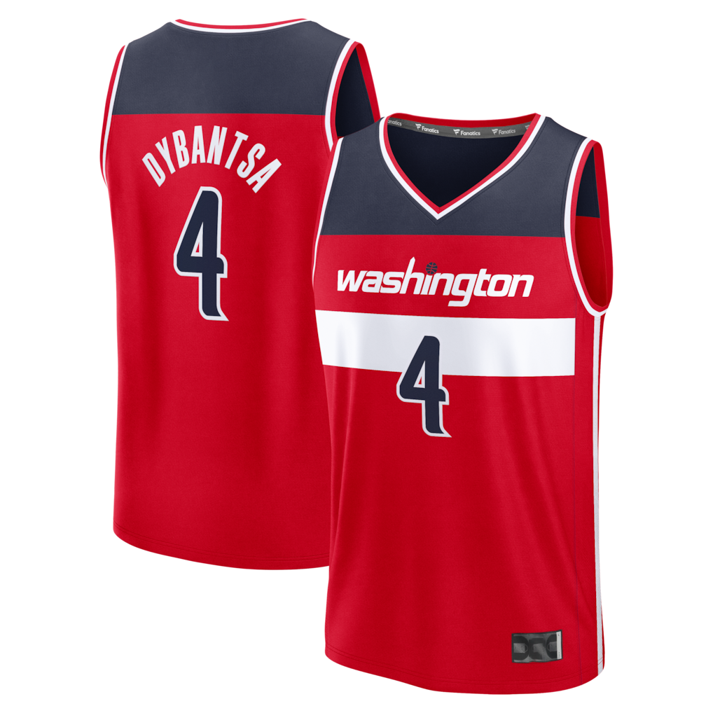 Pouc W.Wizards #4 AJ Dybantsa Red 2026 Draft First Round Pick Fast Break Jersey s- Icon Edition
