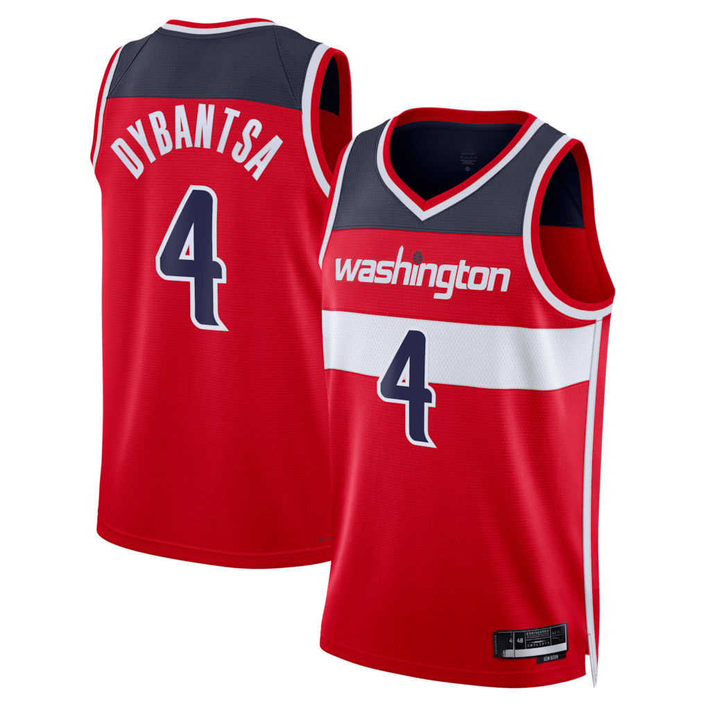 Pouc W.Wizards #4 AJ Dybantsa Red 2026 Draft Swingman Jerseys - Icon Edition