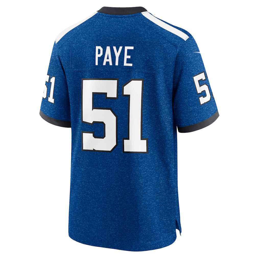 Pouc IN.Colts #51 Kwity Paye Blue Alternate Game Jersey