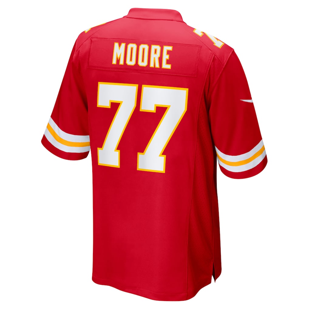 Pouc KC.Chiefs #77 Jaylon Moore Red Team Game Jersey