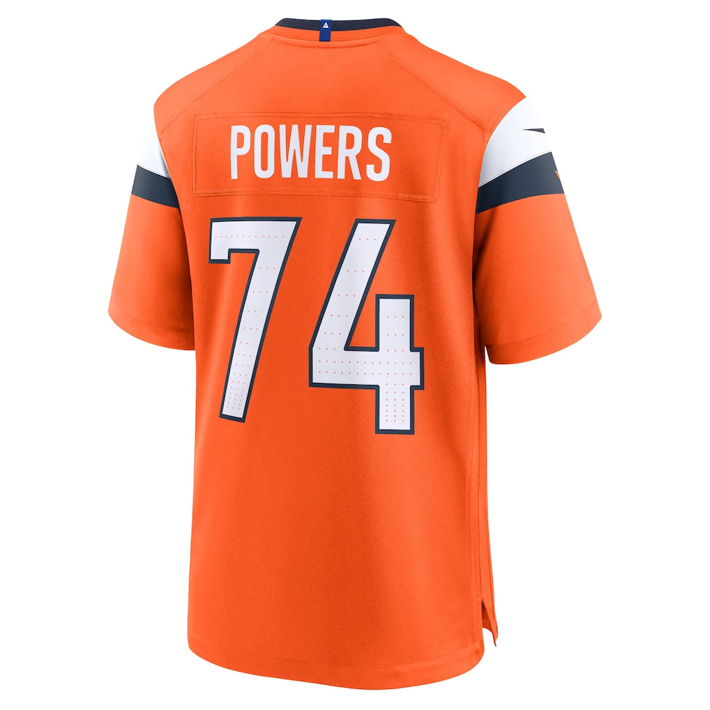 Pouc D.Broncos #74 Ben Powers Orange Team Game Jersey