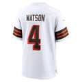 Pouc C.Browns #4 Deshaun Watson White Alternate Game Jersey