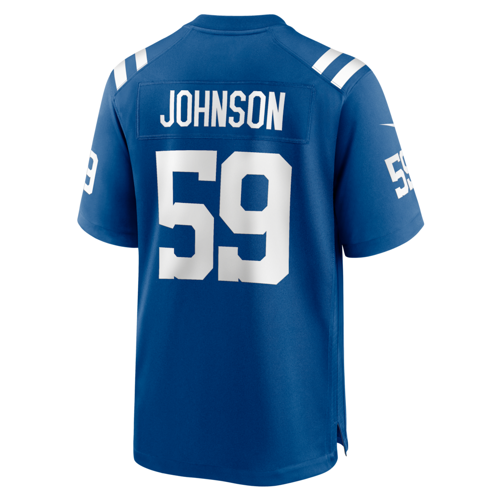 Pouc IN.Colts #59 Buddy Johnson Royal Team Game Jersey