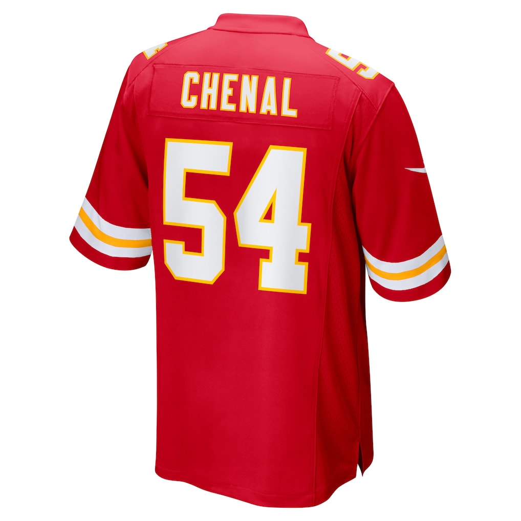 Pouc KC.Chiefs #54 Leo Chenal Red Game Player Jersey